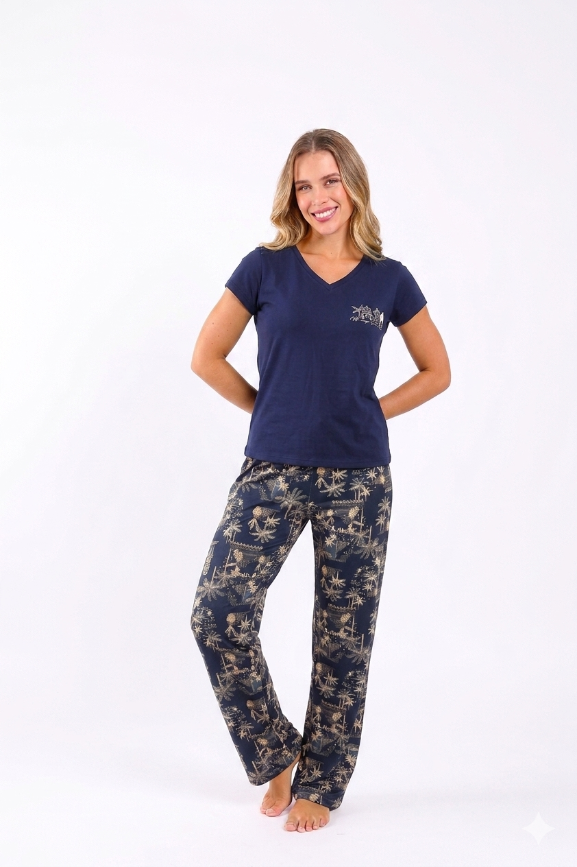 TWRP30675 SET PANTALON PLUS SIZE CELOSIAS AZUL