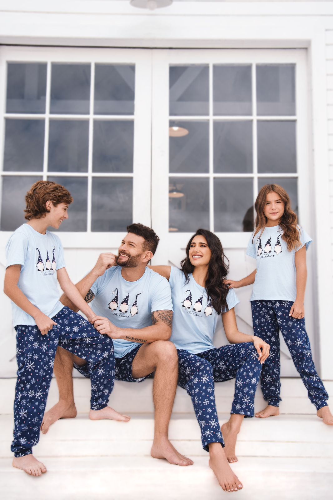 11839 SET NAVIDAD AZUL PANTALÓN NIÑOS UNISEX