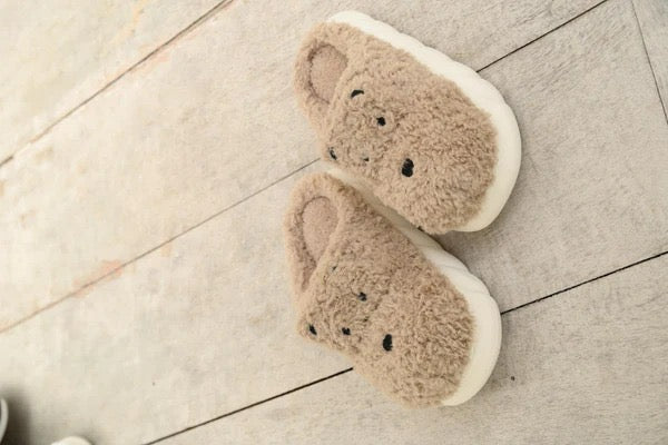 30013   PANTUFLAS OSO CAFE