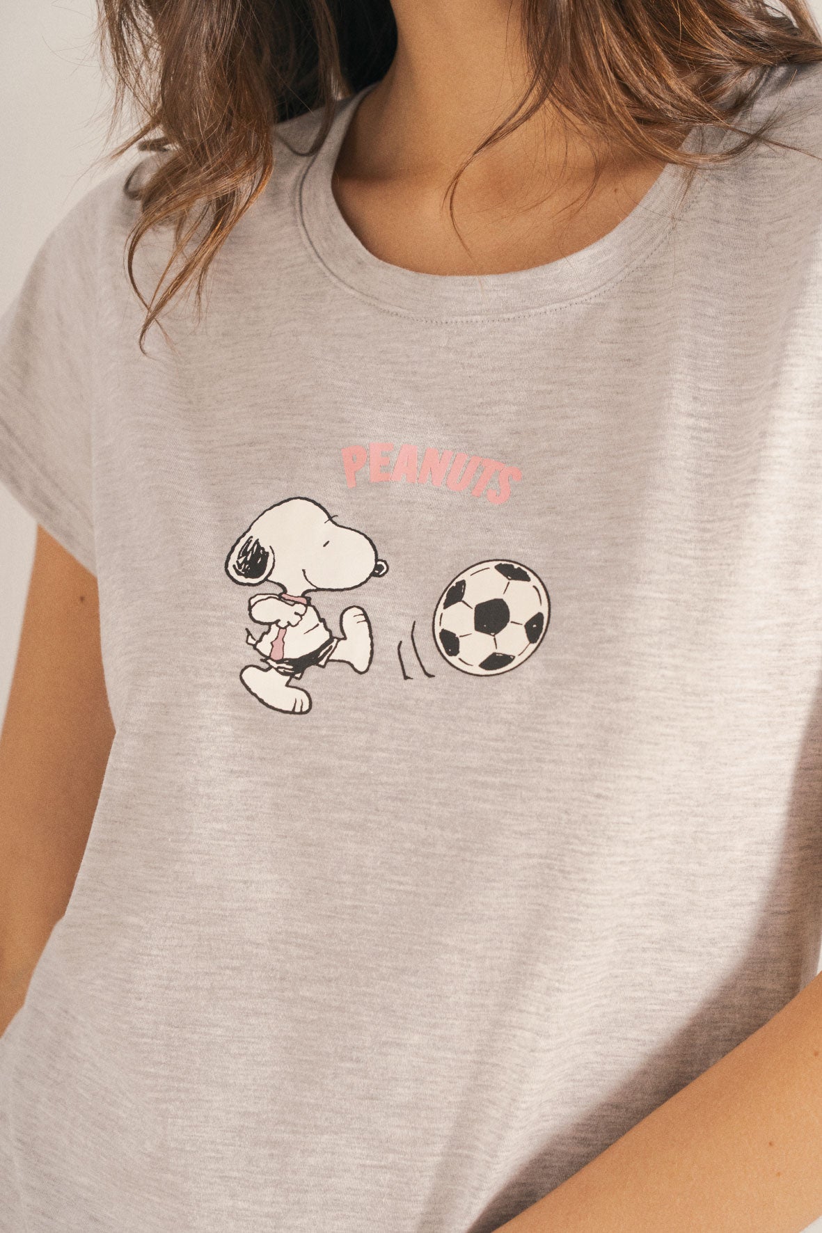 23149 SET PANTALON SNOOPY FOOTBALL PALO ROSA