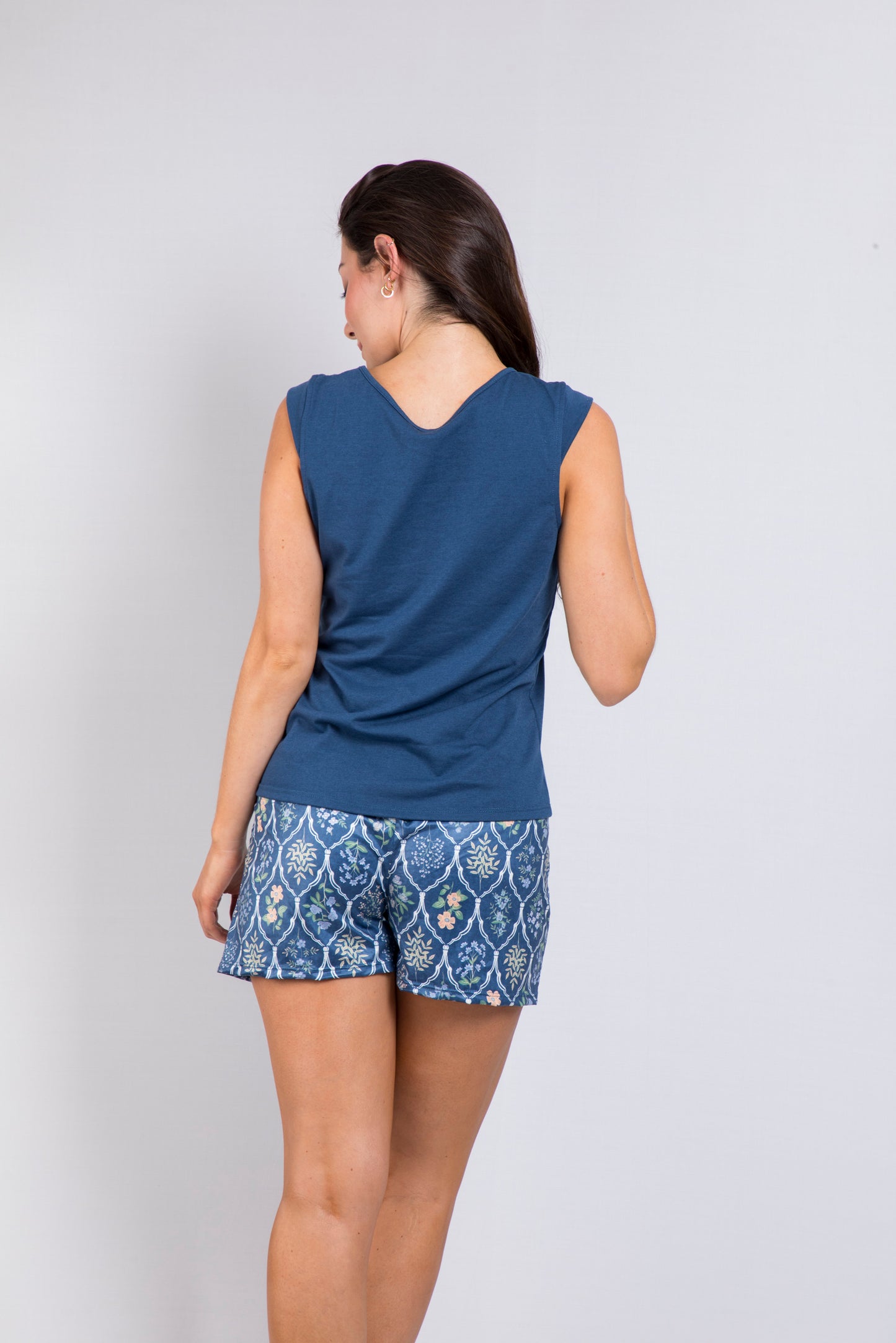 TWRP10537 SET SHORT LIMONES CRISOL AZUL