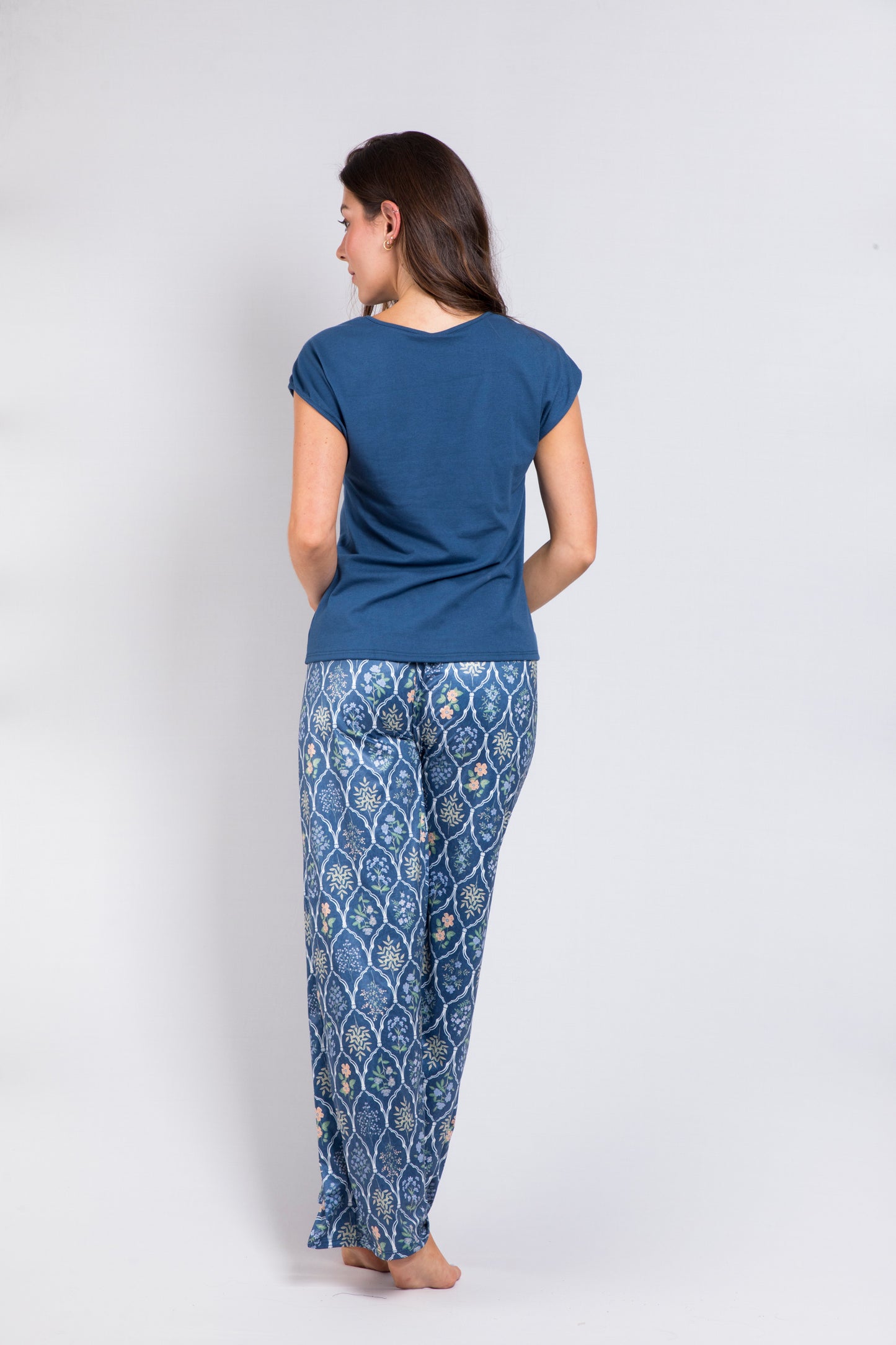 TWRP30419 SET PANTALON LIMONES CRISOL AZUL PLUS SIZE