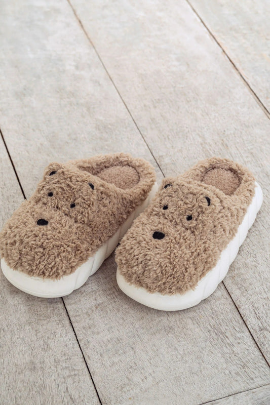 30013   PANTUFLAS OSO CAFE