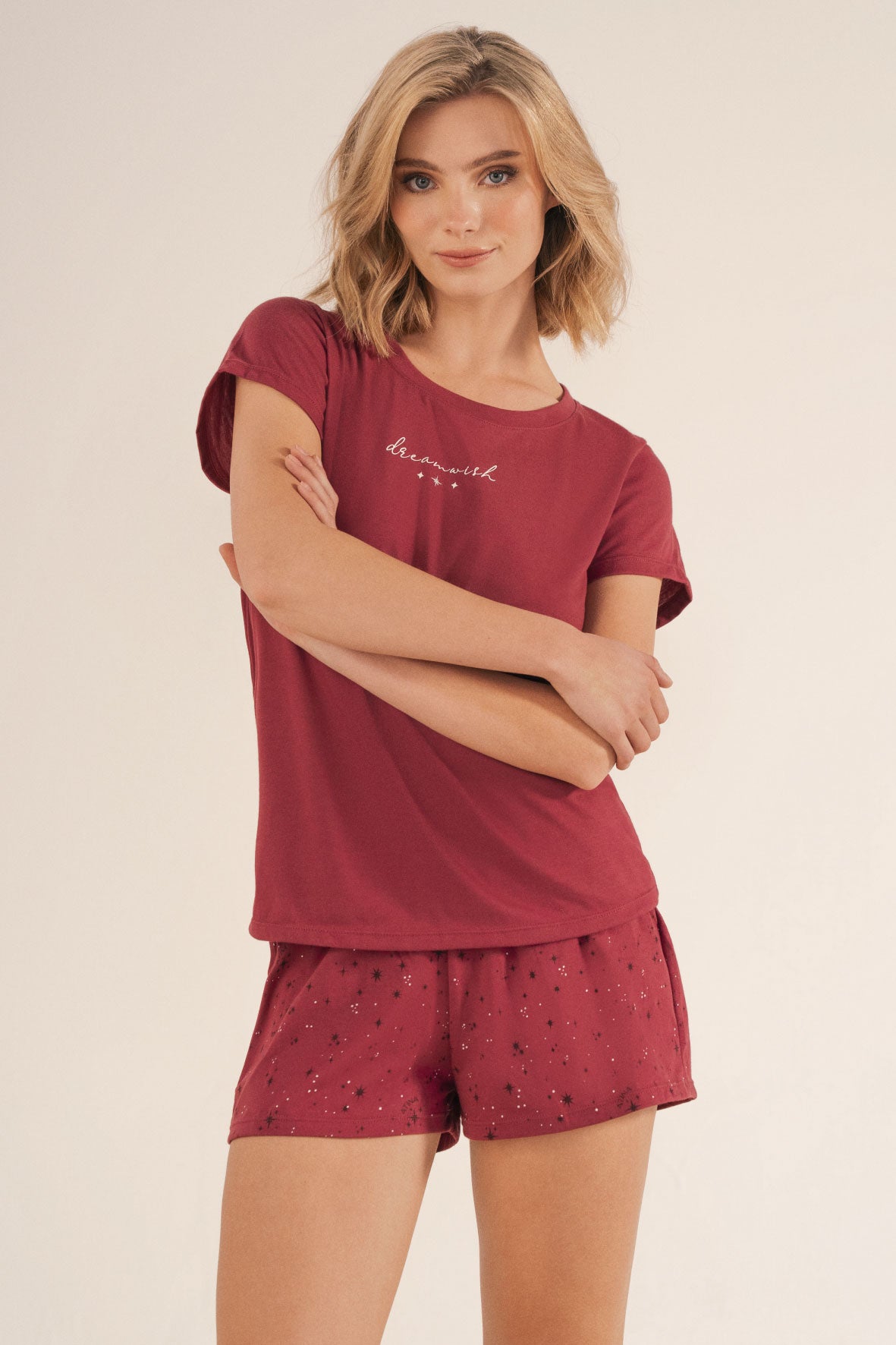 21118 SET SHORT ESTRELLAS VINO TINTO