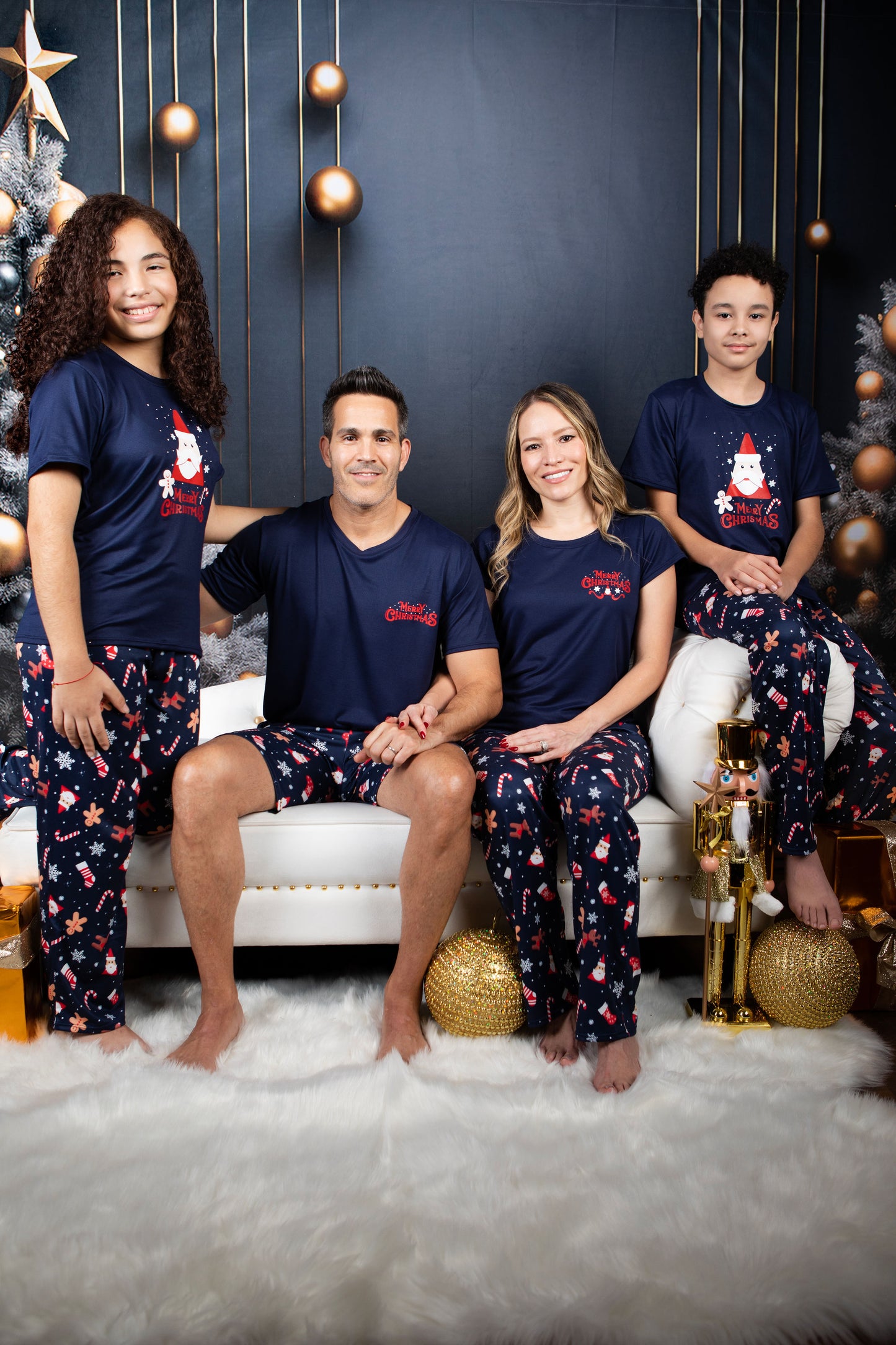 12120 SET NAVIDEÑO AZUL PANTALON  MUJER