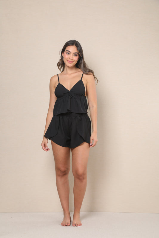 TWRP10416 SET SHORT ENVOLVENTE NEGRO