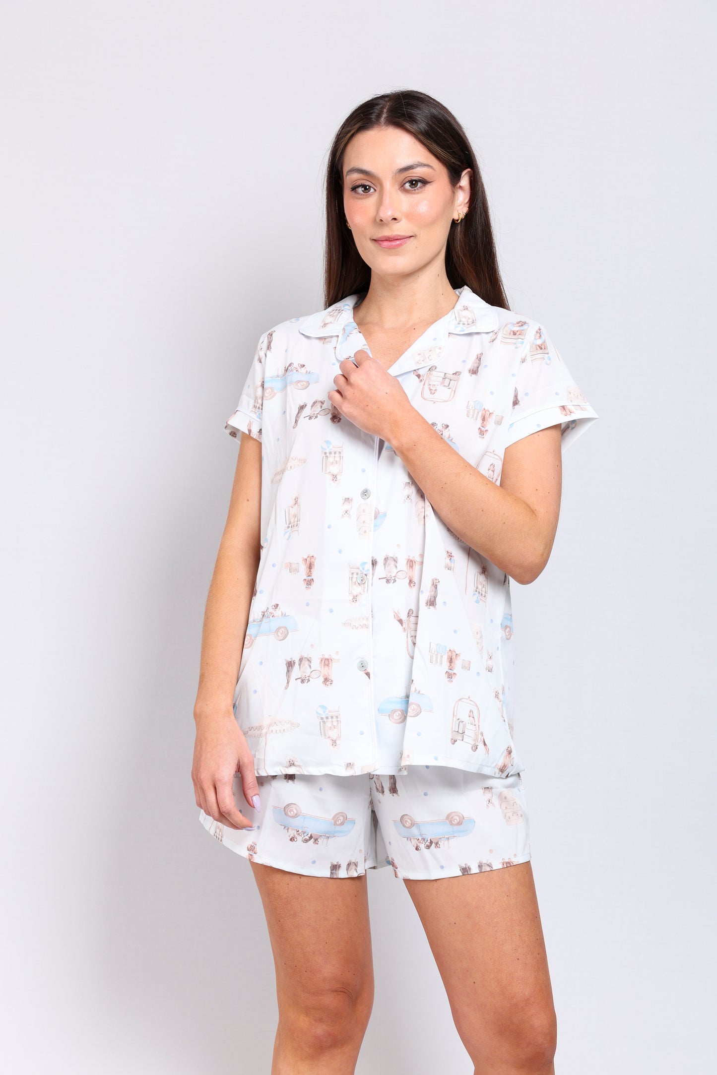 TWRP10589 SET SHORT CEST LA VIE AZUL