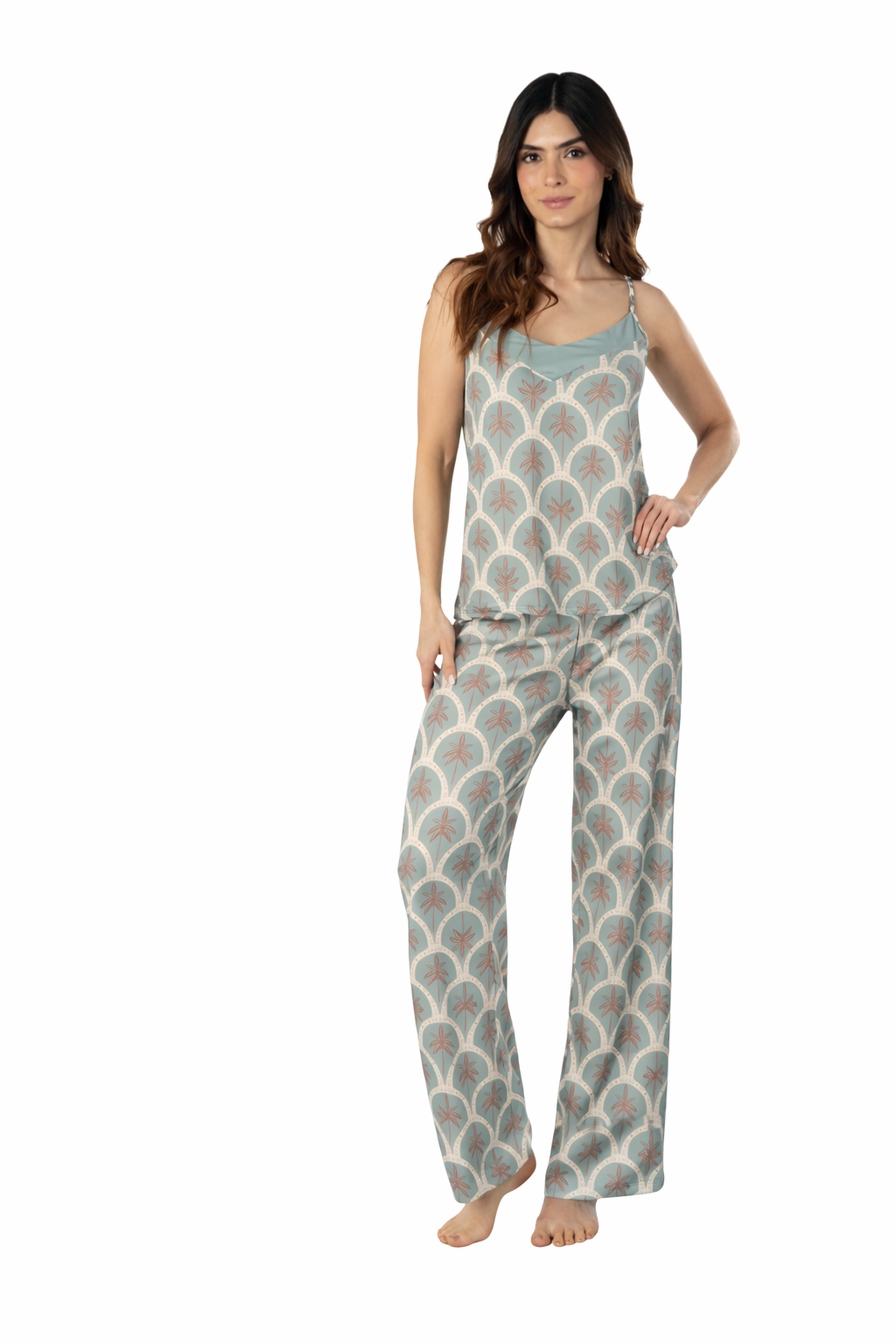 TWRP30669 SET PANTALON KAFTA VERDE