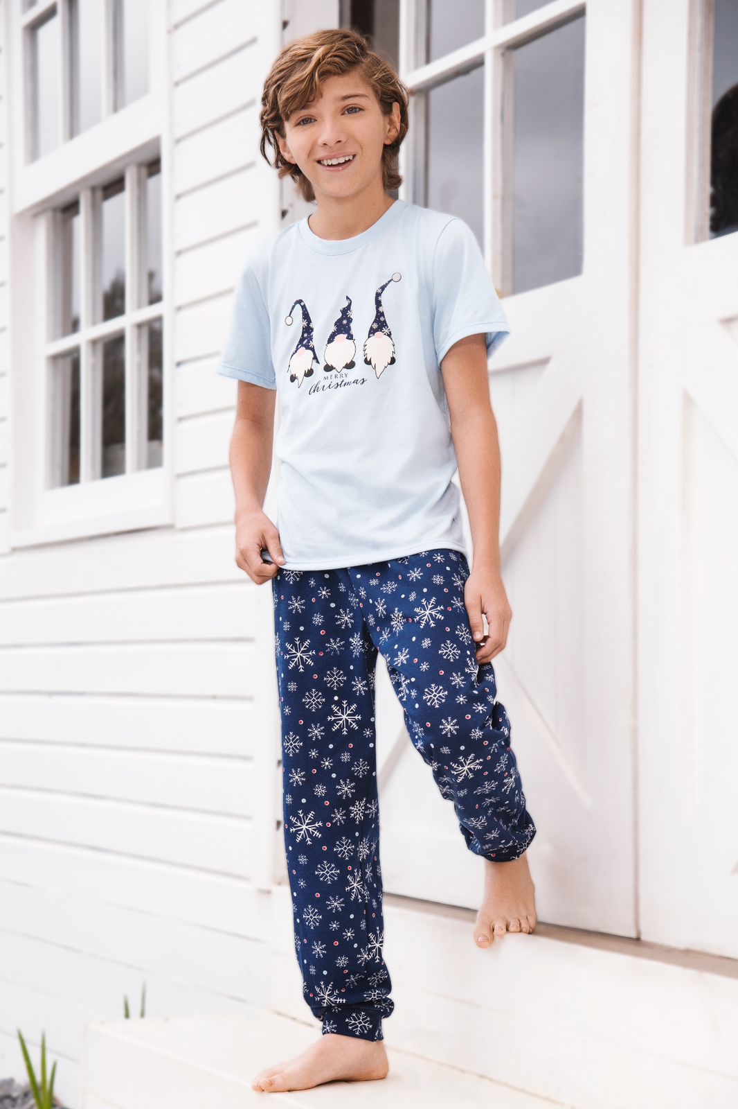 11839 SET NAVIDAD AZUL PANTALÓN NIÑOS UNISEX