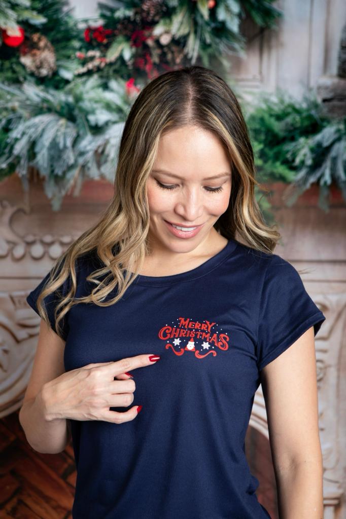 12120 SET NAVIDEÑO AZUL PANTALON  MUJER