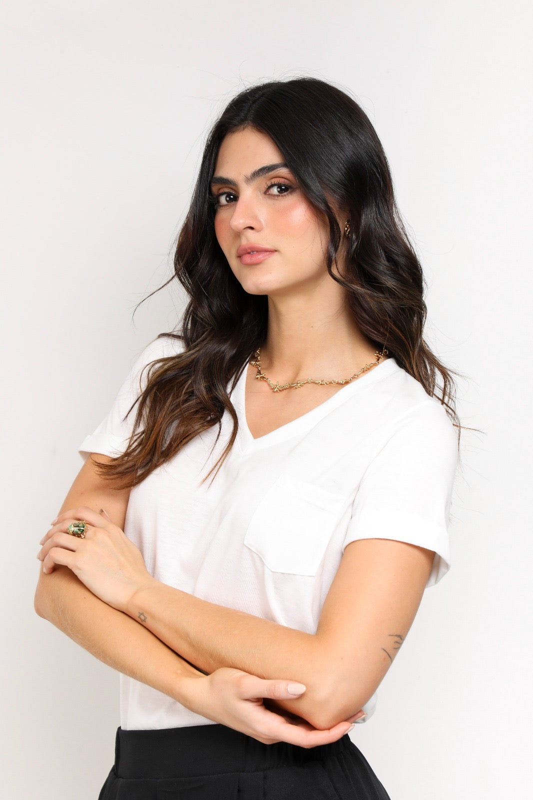 TWRC20019 CAMISETA MANGA CORTA BLANCA