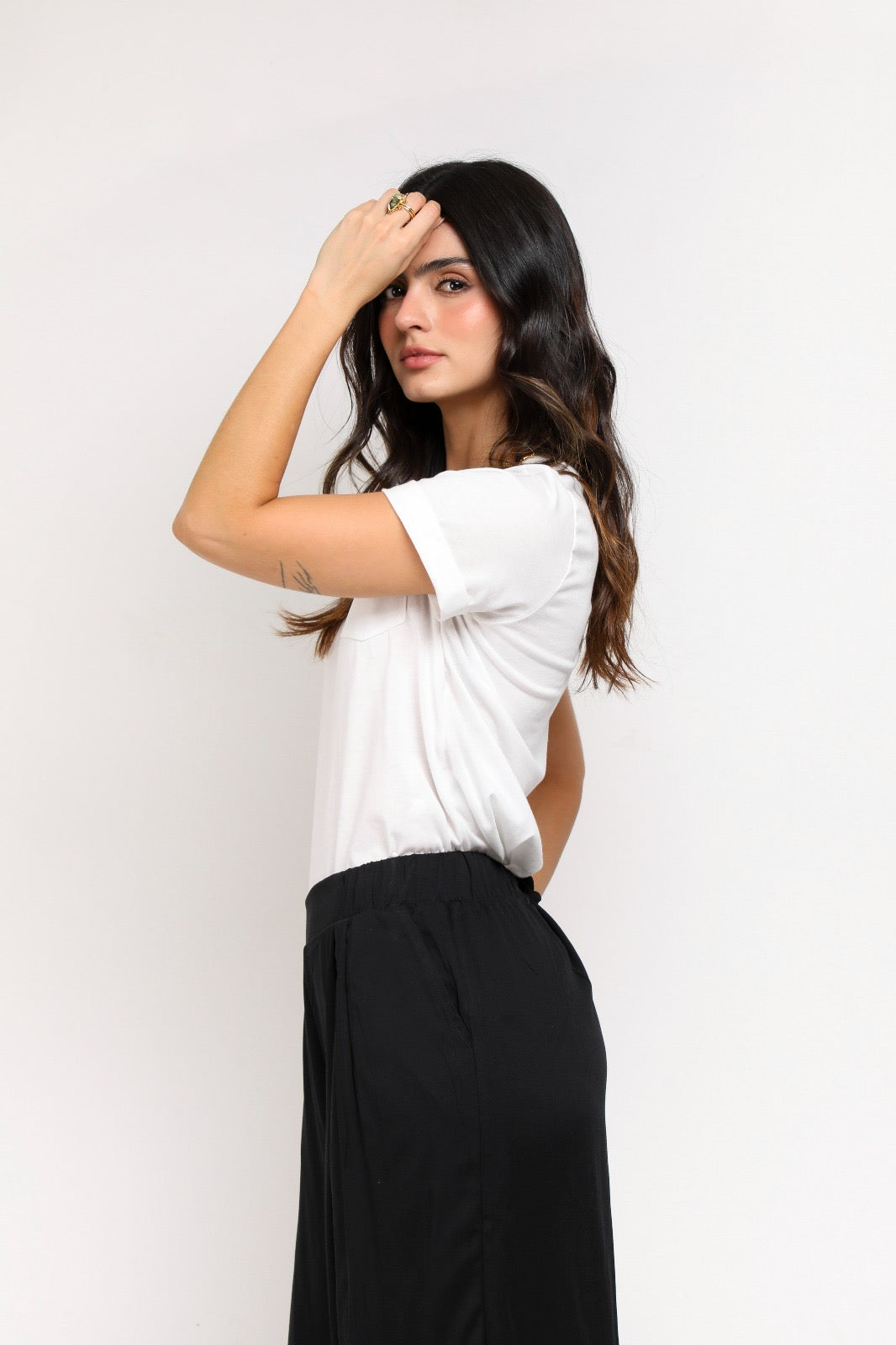 TWRC20019 CAMISETA MANGA CORTA BLANCA